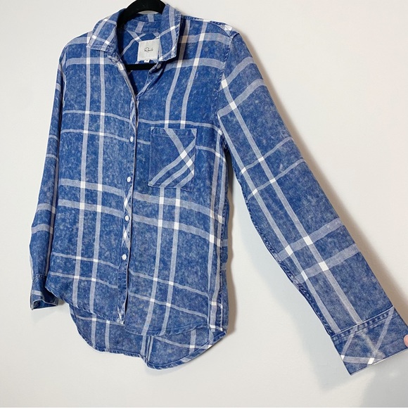 Rails Hunter Pacific Blue Plaid Button Down - Picture 5 of 10
